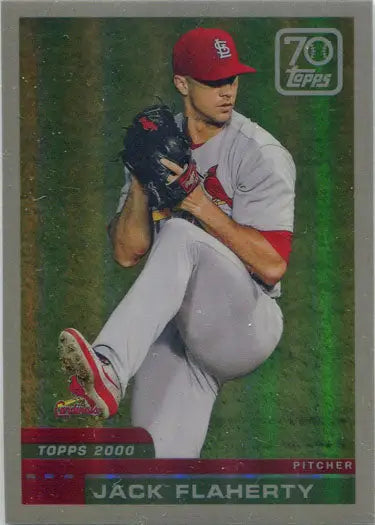 Jack Flaherty trading card from Topps Series Two Baseball 2021 Chrome 70 Years