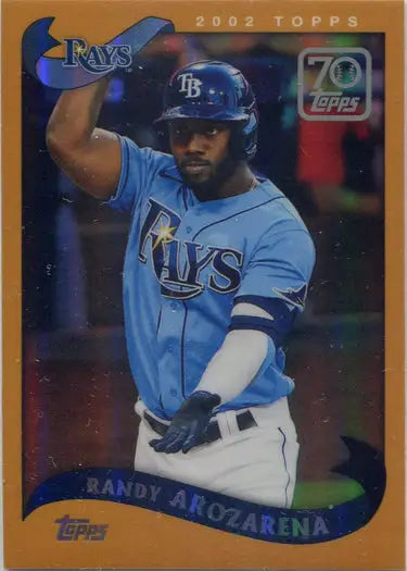 Randy Arozarena baseball card from Topps Series Two 2021 Chrome 70 Years collection