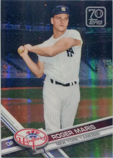 Roger Maris baseball card from Topps Series Two Baseball 2021 Chrome 70YTC-67