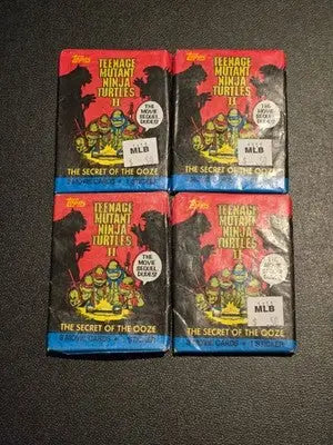Topps Teenage Mutant Ninja Turtles II Sealed Movie Card Packs Lot of 4 1991 - Non-Sports Card Box