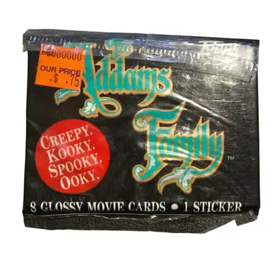 Topps The Addams Family Wax Pack Lot of 5 1991 Sealed Movie 8 Card Packs Sticker - Non-Sports Card Box