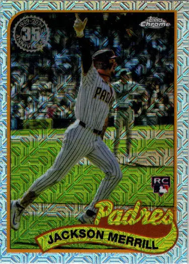 Topps Update Baseball 2024 Chrome Silver Card featuring Jackson Merrill’s silver card