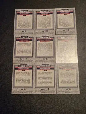 Topps World Series Heroes Baseball Card Lot 9 Gary Sheffield Tom Seaver Clemente - Baseball Card Single