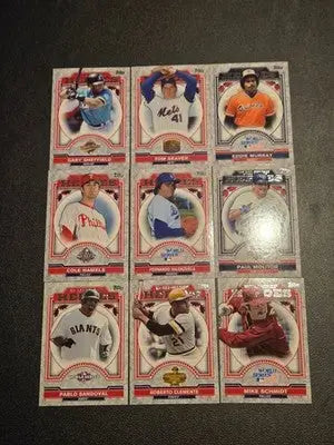 Topps World Series Heroes Baseball Card Lot 9 Gary Sheffield Tom Seaver Clemente - Baseball Card Single