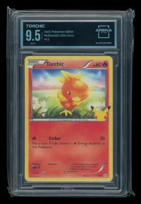 Torchic #11/25 Arena Club 9.5 2021 Pokemon SWSH McDonald’s 25th Anniversary - Pokémon Card Single