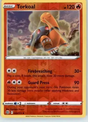 Torkoal - SWSH09: Brilliant Stars - 023/172 - Reverse Holo LP - Pokémon Card Single