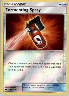 Tormenting Spray - SM - Burning Shadows - Reverse Holo LP - #125/147 - Pokémon Card Single