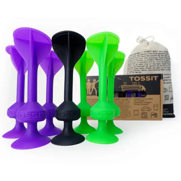 Colorful Tossit Lawn Darts Set from Tossit Original Starter Pack Green & Purple
