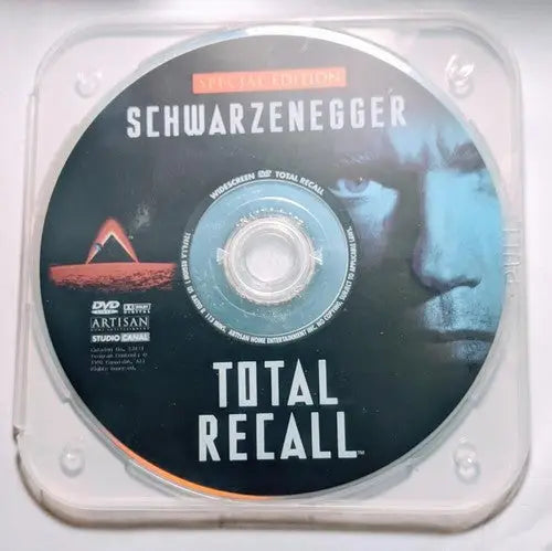 Total Recall Arnold Schwarzenegger Widescreen DVD disc only for collectible movie fans