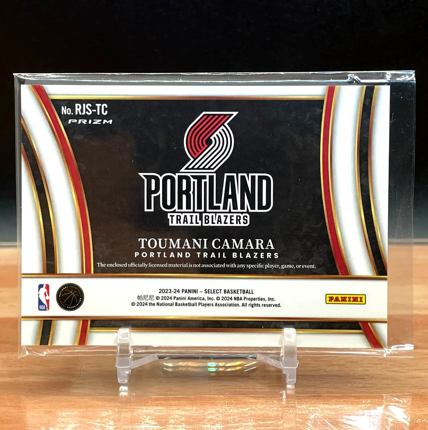 Toumani Camara 2023 Panini Select #RJS-TC Jumbo Rookie Swatches Patch (RC) CG23 - Basketball Card Single