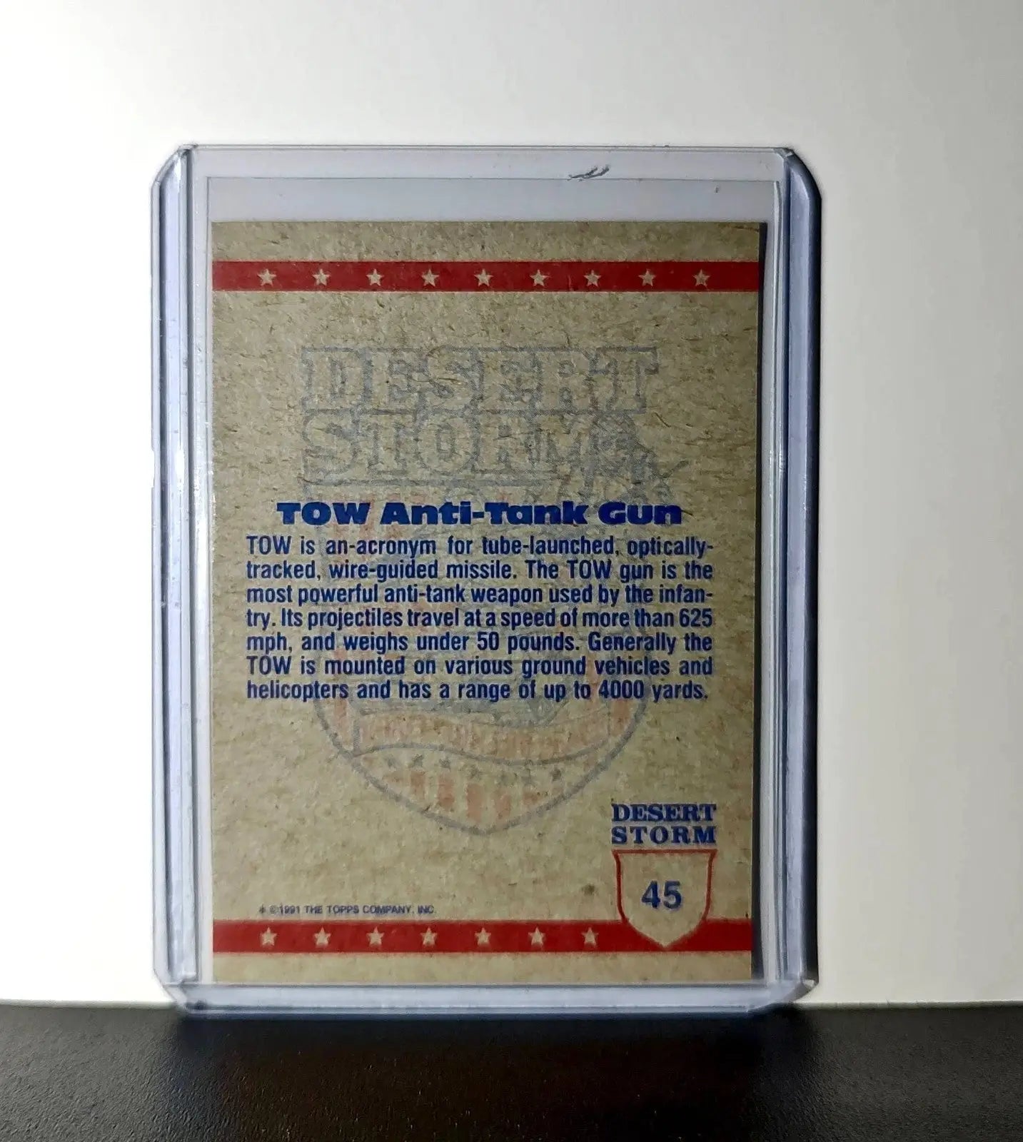TOW Anti-Tank Weapon 1991 Topps Desert Storm #45 Card - Non-Sports Card Single