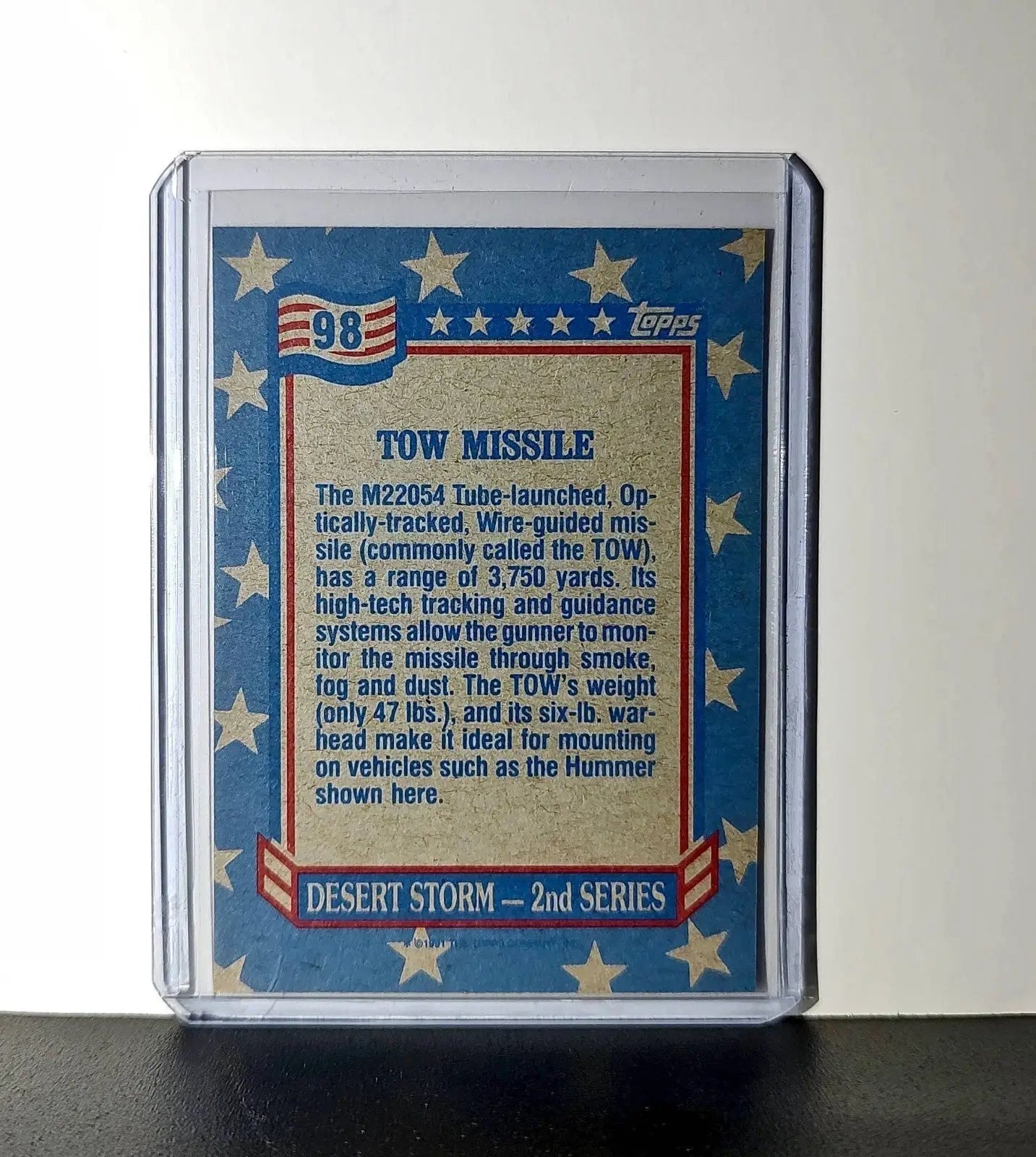 TOW Missile 1991 Topps Desert Storm #98 Card