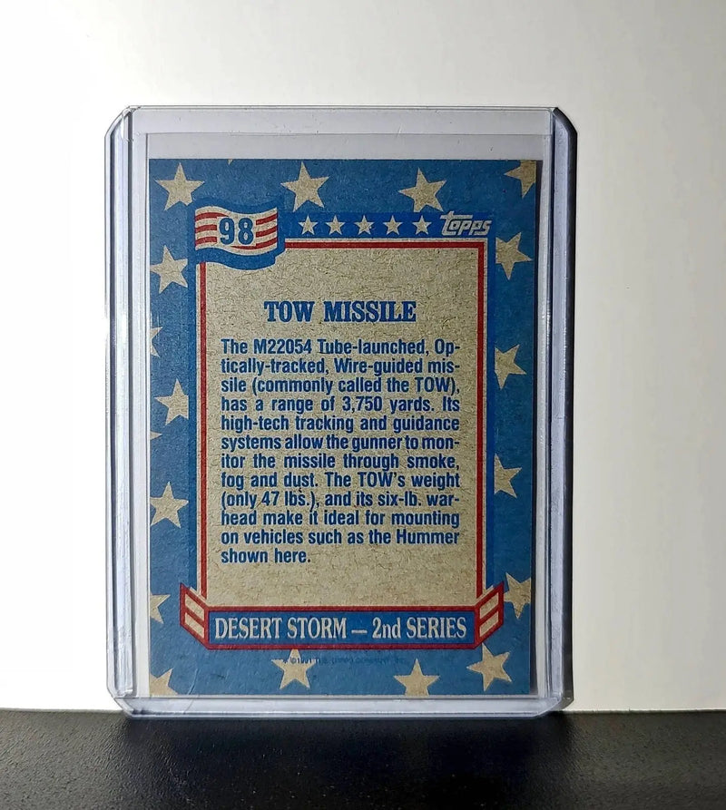 TOW Missile 1991 Topps Desert Storm #98 Card