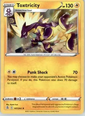 Toxtricity (107) - SWSH08: Fusion Strike - 107/264 - Holo NM - Pokémon Card Single