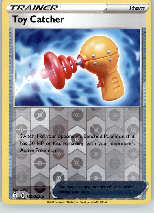 Toy Catcher - Evolving Skies - 163/203 - Reverse Holo LP Pokemon