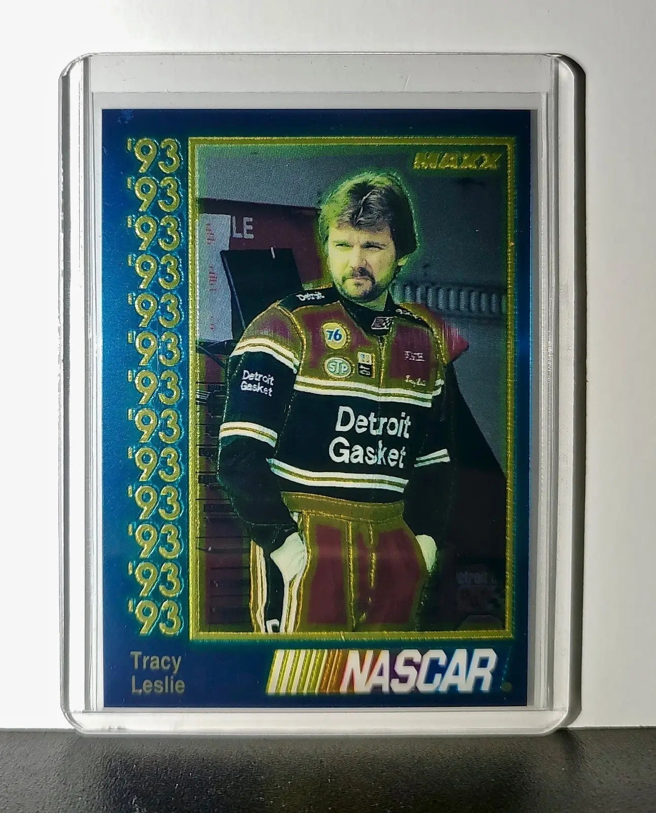 Tracy Leslie 1993 Maxx Premier Plus Racing #72 NASCAR Card Parker Racing - Racing Card Single