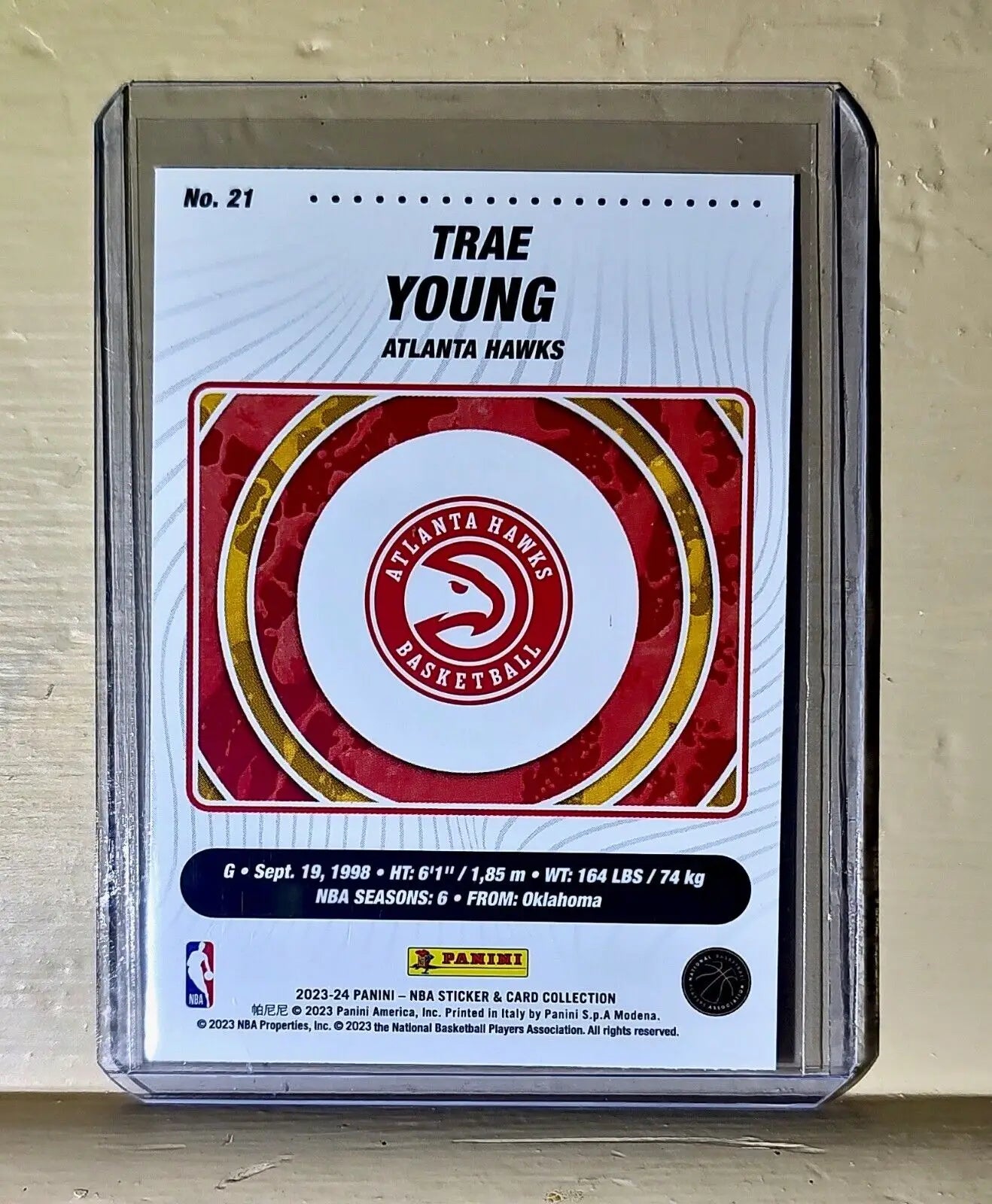 Trae Young 2023-24 Panini NBA Basketball #21 Card Atlanta Hawks - Basketball Card Single
