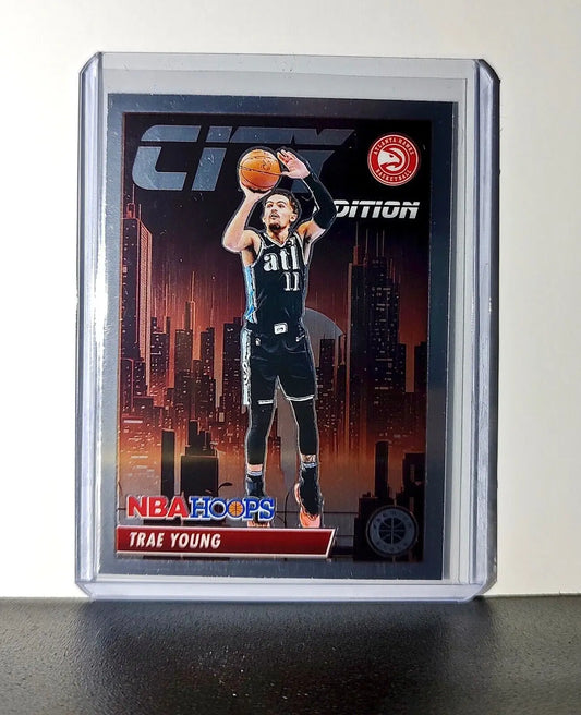 Trae Young 2023-24 Panini Premium Stock NBA Hoops City Edition #28 Card Hawks - Basketball Card Single