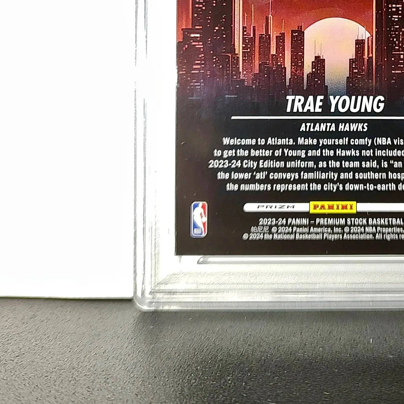 Trae Young 2023 Panini Hoops Premium City Edition #28 Disco Prizm PSA 10 Gem - Basketball Card Single