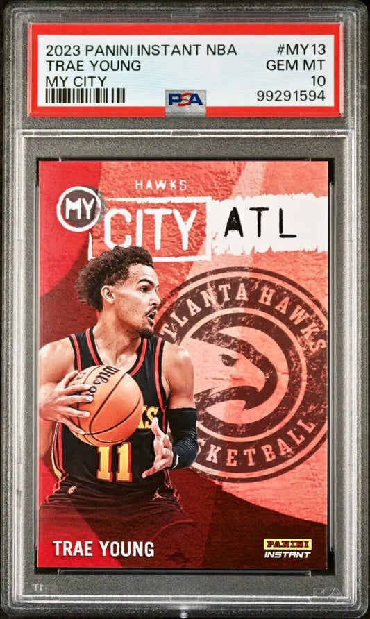 Trae Young 2023 Panini MyCity NBA #MY-13 Basketball Card PSA 10 Gem Mint - Basketball Card Single