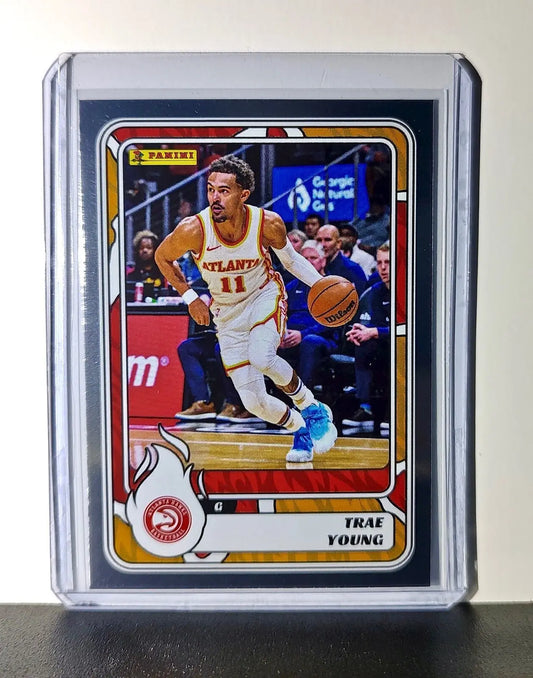 Trae Young 2024-25 Panini NBA #49 Foil Sticker Card Atlanta Hawks - Basketball Card Single