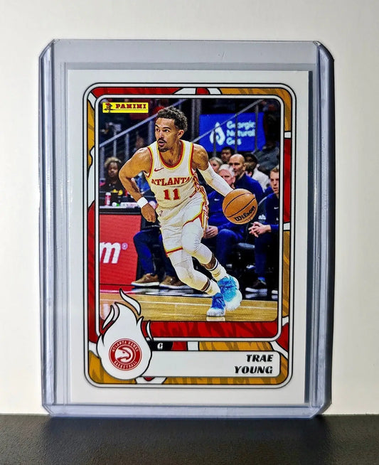 Trae Young 2024-25 Panini NBA #49 Sticker Card Atlanta Hawks - Basketball Card Single