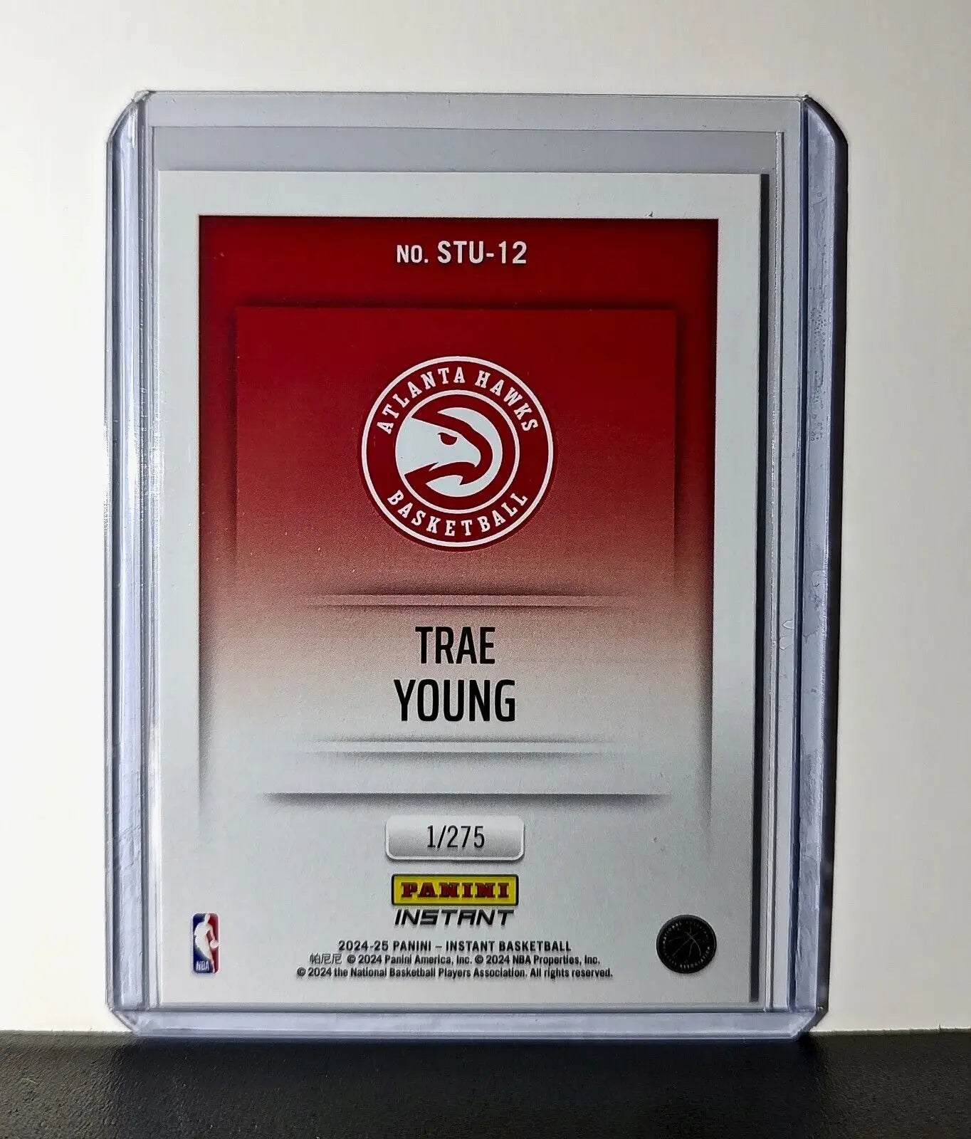 Trae Young 2024-25 Panini NBA Studio #12 Card Atlanta Hawks 1/275 - Basketball Card Single
