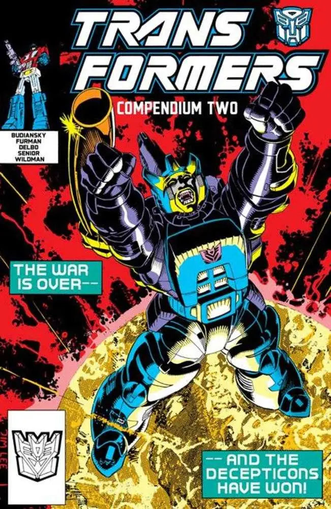 Transformers comic book featuring a victorious villain from Transformers Compendium TPB Book 2