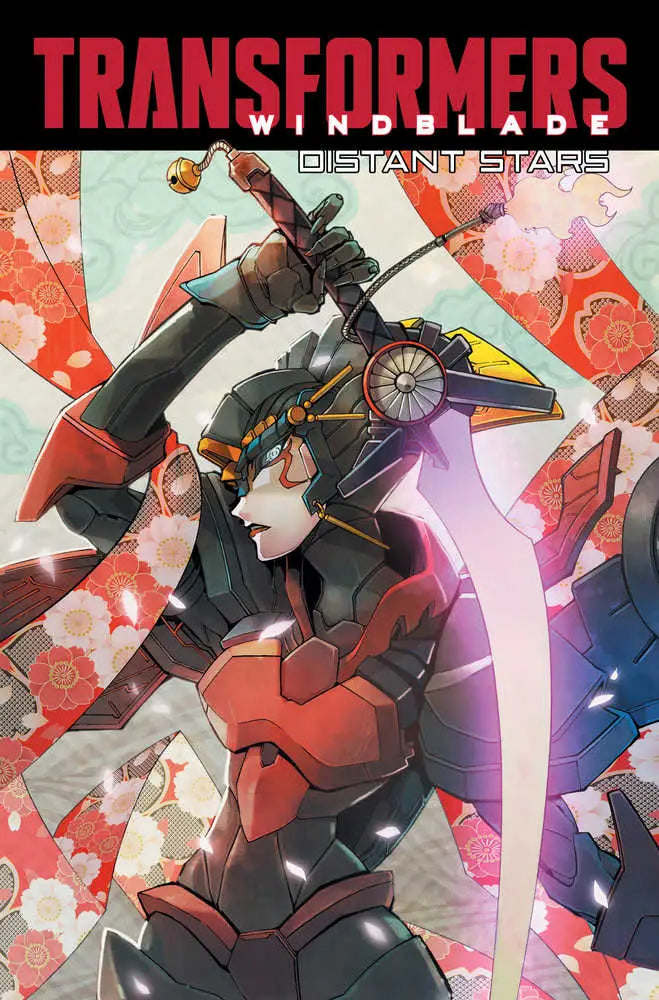 Comic book cover of Windblade from Transformers Distant Stars TPB featuring Cybertronian colonies