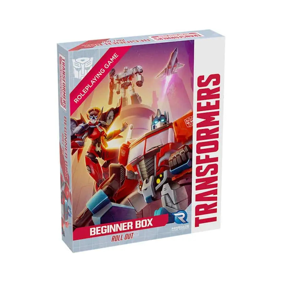 Transformers Roleplaying Game Roll Out Beginner Box featuring Transformers roleplaying game set