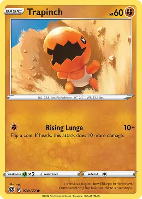 Trapinch - Brilliant Stars - 074/172 - Reverse Holo LP Pokemon - Pokémon Card Single