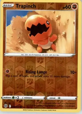 Trapinch - SWSH09: Brilliant Stars - Reverse Holo LP - #074/172 - Pokémon Card Single