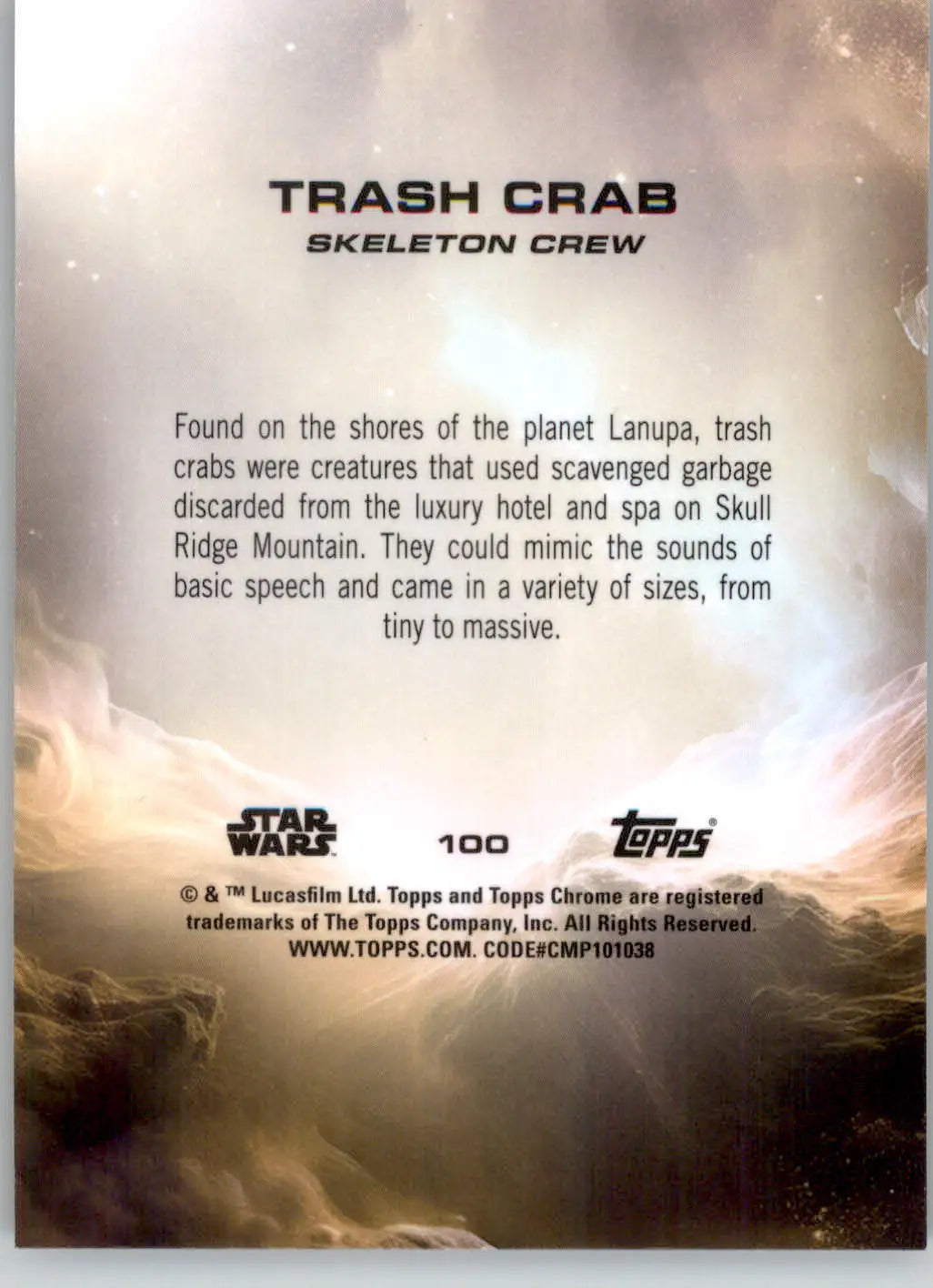 Trash Crab - 2025 Topps Chrome Sapphire Edition Star Wars - #100 - Non_sport - Star Wars Card Single