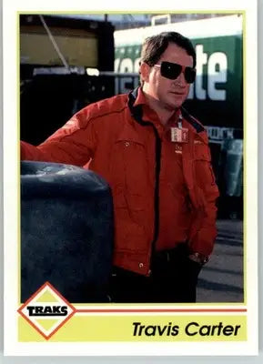 Travis Carter - 1992 Traks - #128 - Racing - Racing Card Single
