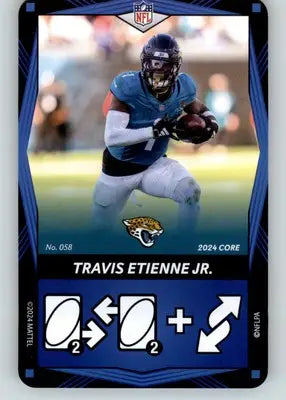 Travis Etienne Jr. - 2024 UNO Elite Core Edition - Blue - #058 - Football - Football Card Single