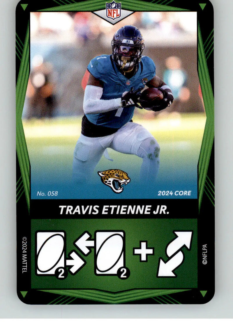 Travis Etienne Jr. - 2024 UNO Elite Core Edition - Green - #058 - Football - Football Card Single