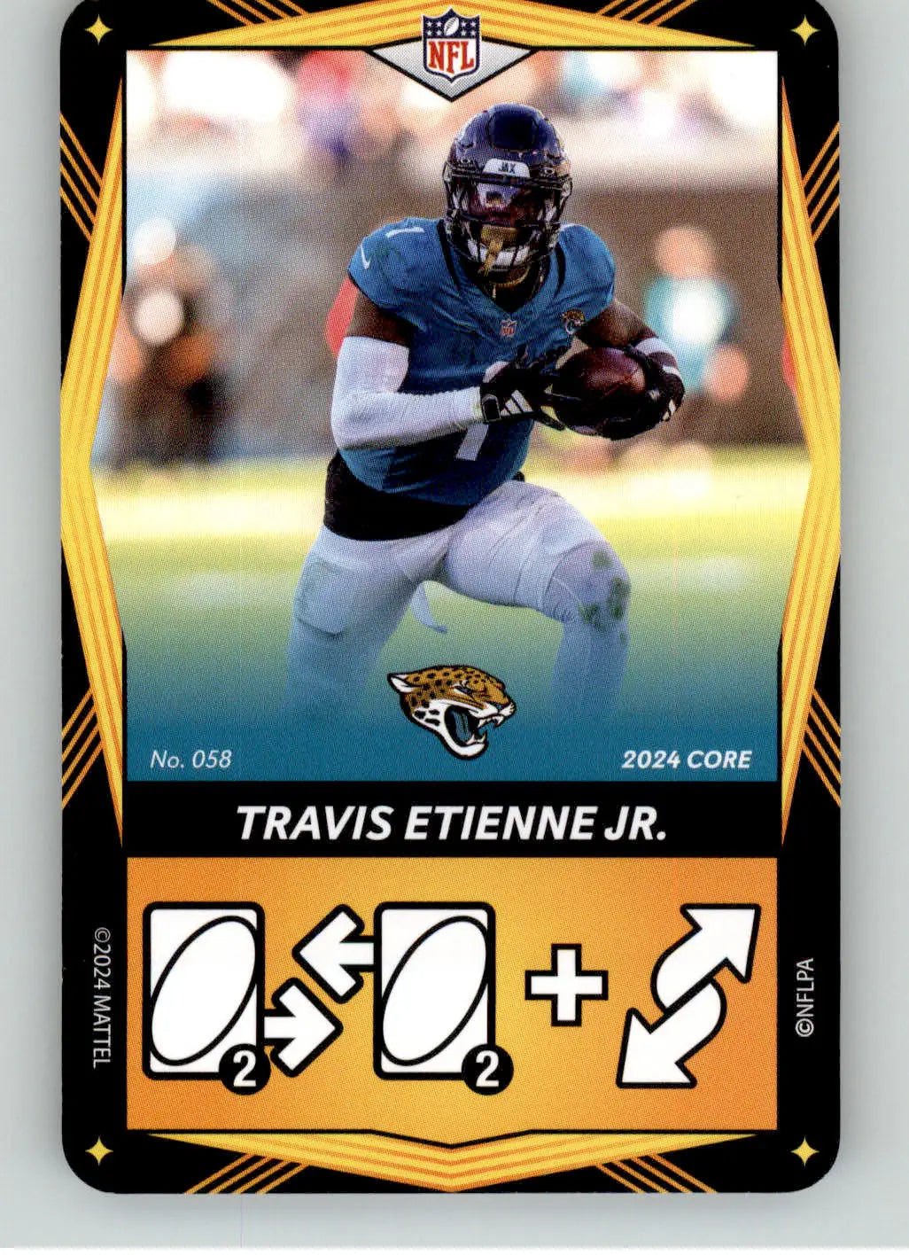 Travis Etienne Jr. - 2024 UNO Elite Core Edition - Yellow - #058 - Football - Football Card Single