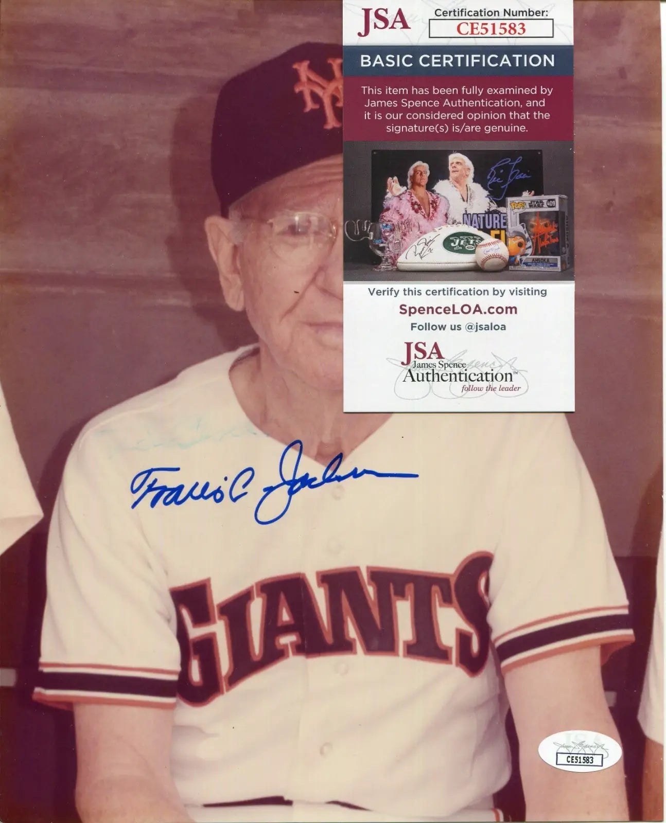 Travis Jackson Signed JSA Certified 8X10 Autographed Photo Vintage Auto - Sports Memorabilia