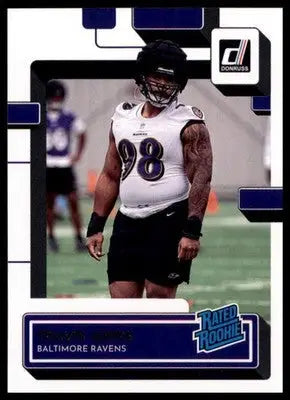 Travis Jones Rookie 2022 Donruss #384 Baltimore Ravens - Football Card Single