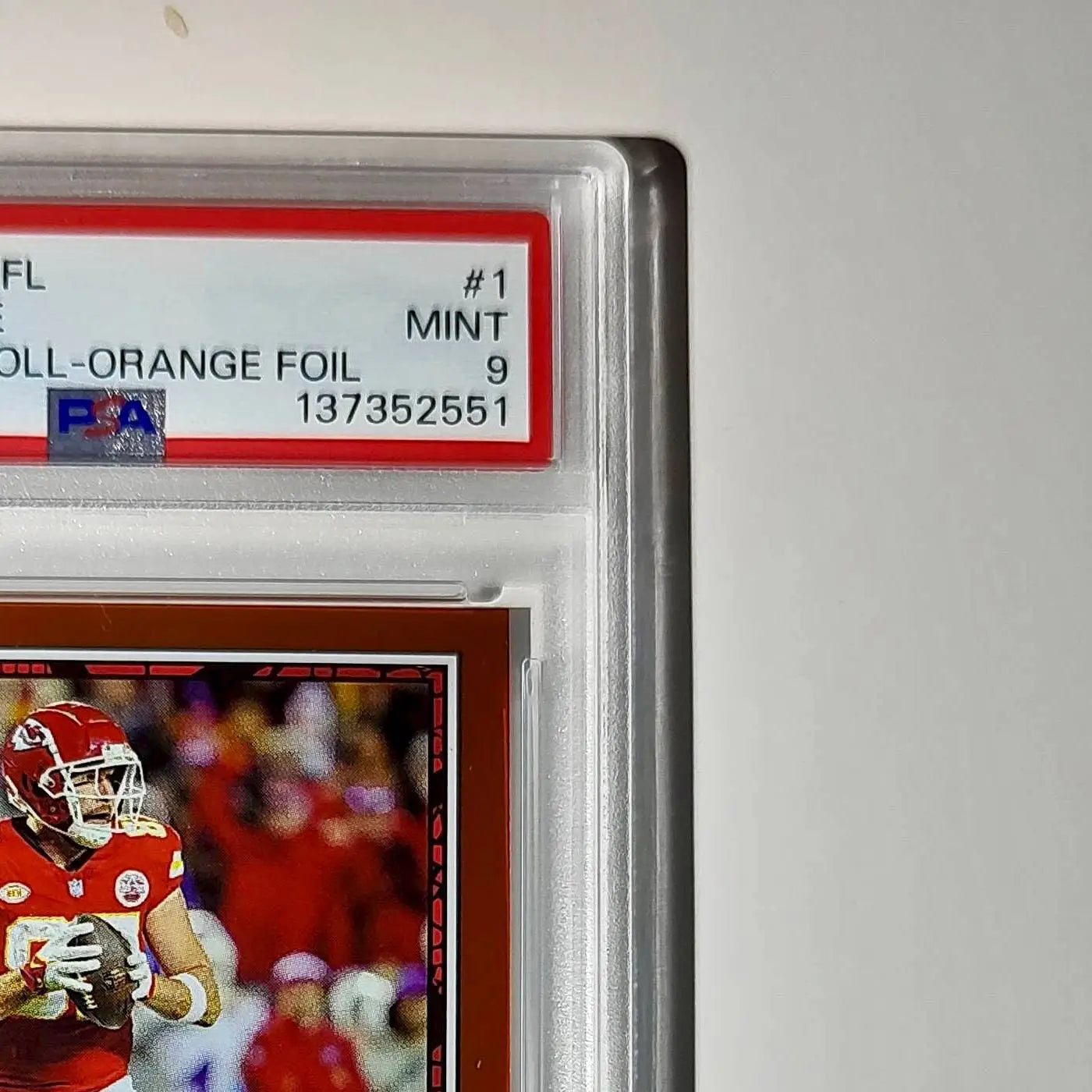 Travis Kelce 2024 Panini Sticker Collection 026/049 #1 Bronze Foil PSA 9 Mint