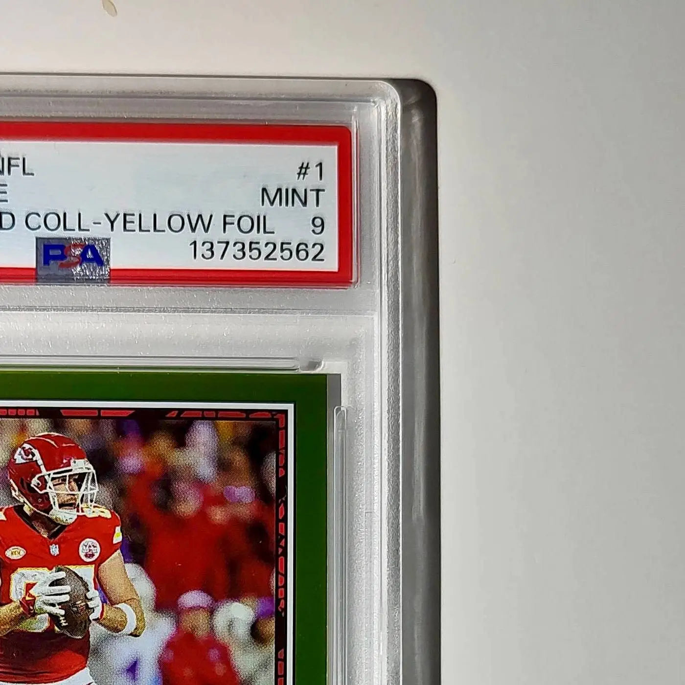 Travis Kelce 2024 Panini Sticker Collection 078/199 #1 Gold Foil PSA 9 Mint