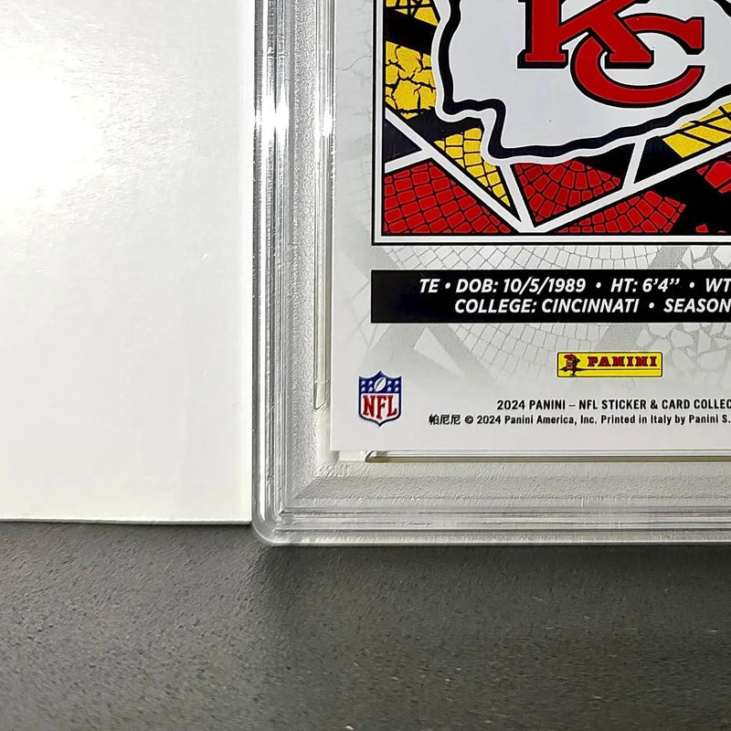 Travis Kelce 2024 Panini Sticker Collection 078/199 #1 Gold Foil PSA 9 Mint