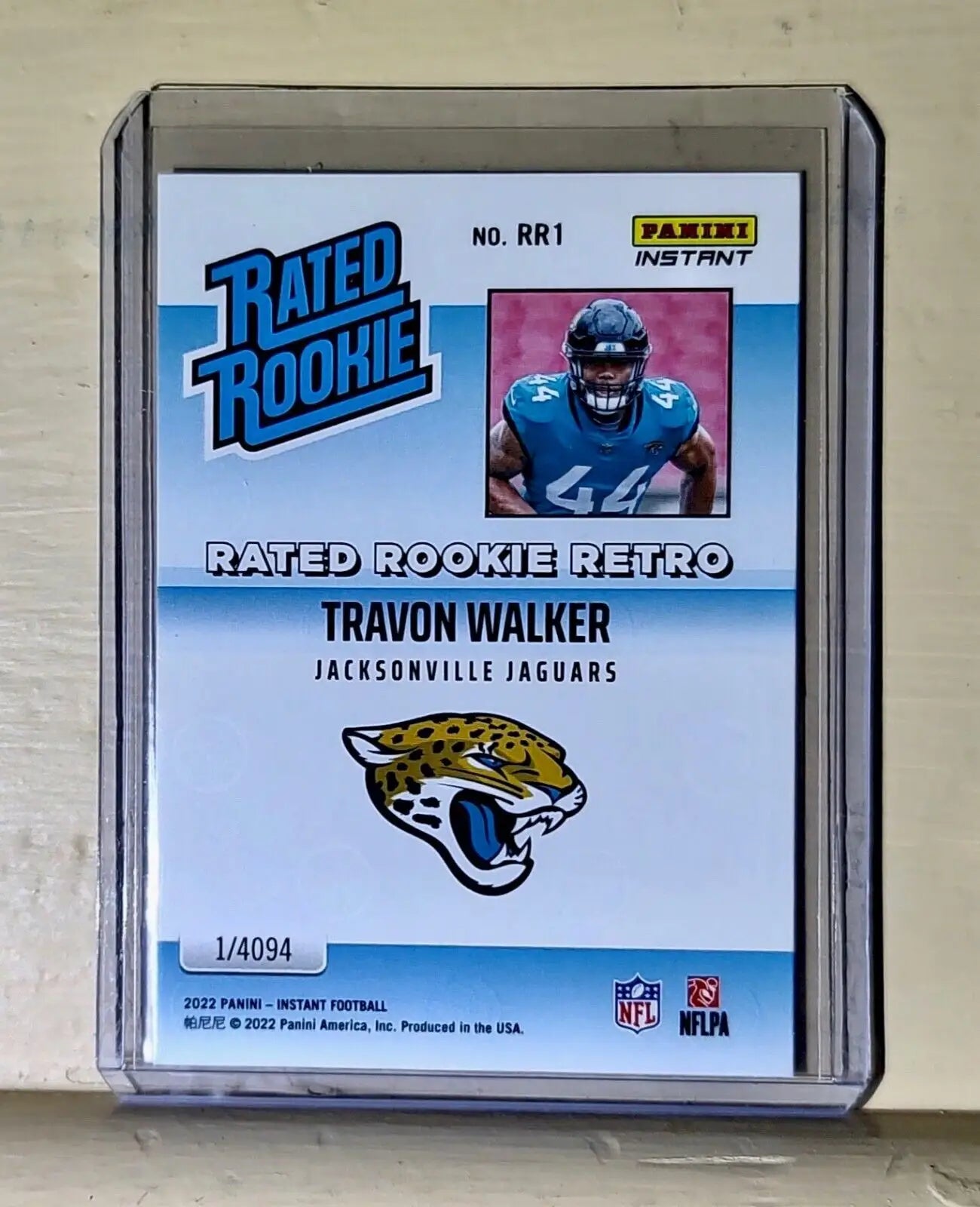 Travon Walker 2022 NFL Panini #1 Rated Rookie Retro Football Card 1/4094 - Football Card Single