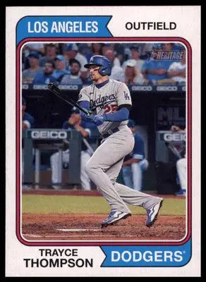Trayce Thompson 2023 Topps Heritage #186 Los Angeles Dodgers - Baseball Card Single
