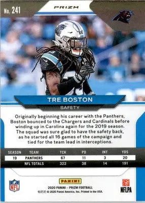 Tre Boston - 2020 Panini Prizm - #241 - Prizm Disco Football - Football Card Single