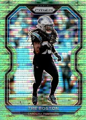 Tre Boston - 2020 Panini Prizm - #241 - Prizm Neon Green Pulsar Football - Football Card Single