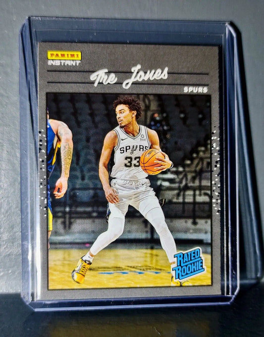Tre Jones 2020-2021 Panini NBA Instant #33 Rated Rookie Retro Card 1/3558 - Basketball Card Single