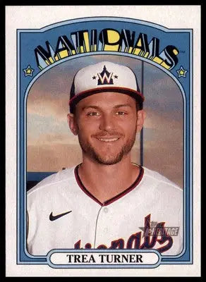 Trea Turner 2021 Topps Heritage #183 Washington Nationals - Baseball Card Single