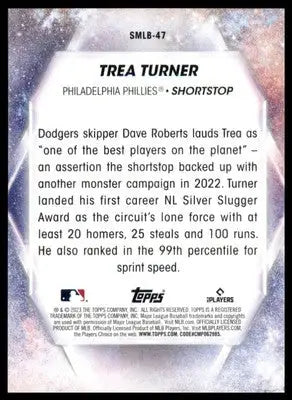 Trea Turner 2023 Topps Stars of MLB #SMLB-47 Philadelphia Phillies - Baseball Card Single