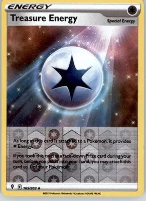 Treasure Energy - Evolving Skies - 165/203 - Reverse Holo LP Pokemon - Pokémon Card Single